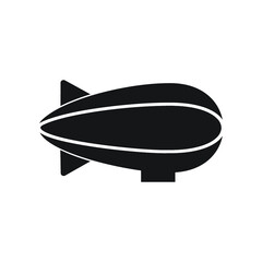 Blimp or dirigible airship icon design
