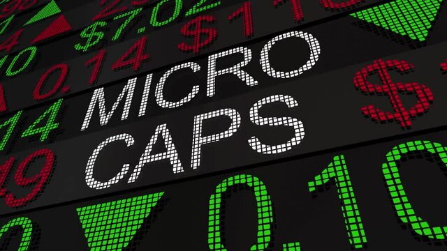 Micro-Caps Business Company Stock Market Shares Investment Prices 3d Animation