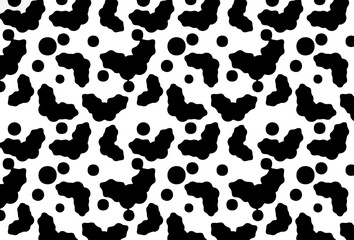 Cow texture pattern on white background - illustration 