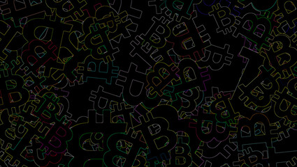 An abstract bitcoin sign pattern background image.