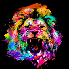 Poster lion head with background © reznik_val