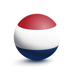 Flag of Netherlands in the form of a ball
