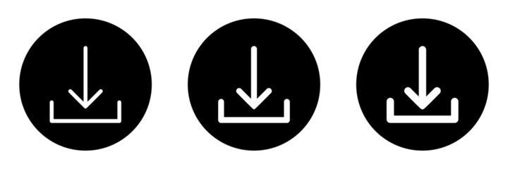 Set of download and upload icons