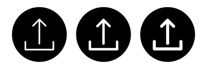 Set of download and upload icons