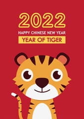 Tiger cartoon vector. Tiger character design. Happy Chinese new year. Year of Tiger. Happy new year 2022