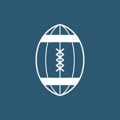 Rugby ball icon vector. Rugby ball logo design.
