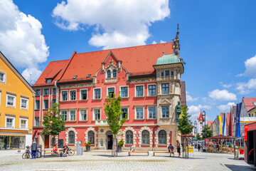 Fototapeta na wymiar Rathaus, Mindelheim, Bayern, Deutschland 