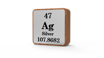 3d Silver Element Sign. Stock image.