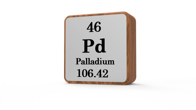 3d Palladium Element Sign. Stock image.	