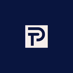 initial letter tp t p monogram logo design. minimal vector graphic alphabet symbol template. - obrazy, fototapety, plakaty