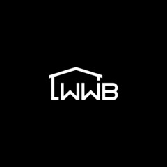 initial letter wwb w b house logo design. minimal vector graphic alphabet template. home construction apartment real estate symbol icon.