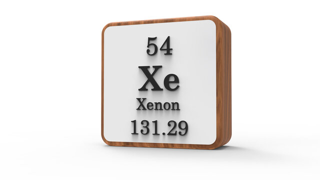3d Xenon Element Sign. Stock image.