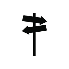 Direction board icon vector set. pointer illustration sign collection. route symbol.