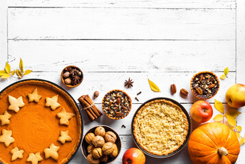 Thanksgiving autumn pies
