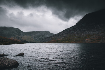 lake and mountains