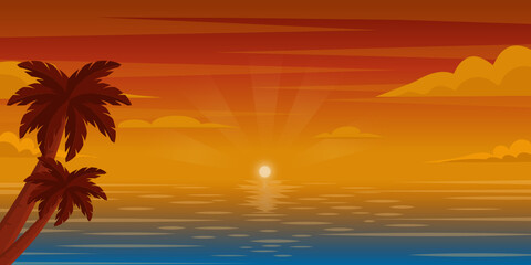 Fototapeta na wymiar Sunset Background