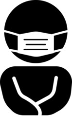 マスクをつけているピクトグラム