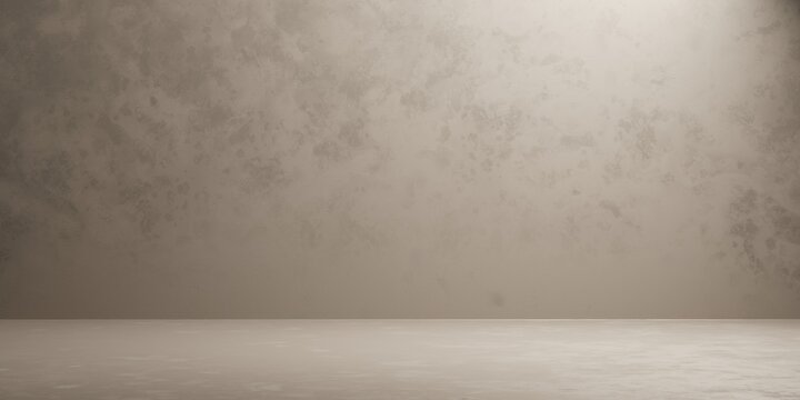 Simple minimal studio backdrop with textured wall and floor. 3d rendering