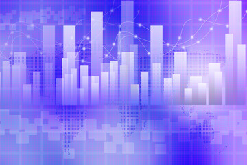 2d illustration futuristic business background pattern graph concept
