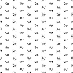 Square seamless background pattern from geometric shapes. The pattern is evenly filled with big black gender symbols. Vector illustration on white background