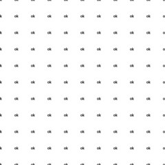 Square seamless background pattern from black ok symbols. The pattern is evenly filled. Vector illustration on white background