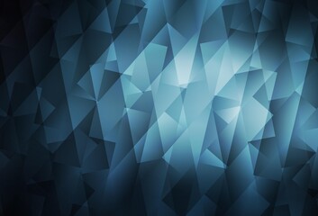 Obraz premium Dark BLUE vector background with rectangles.