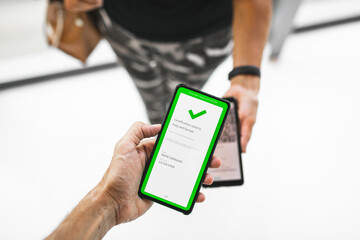 European Green Pass. International certificate of vaccination.