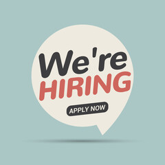 Job vacancy, we are hiring now. HR team recruit employee concept. Career job vacancy intervew offer