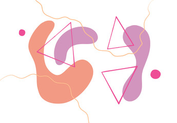 Geometric minimalit shapes vector file with separate white background