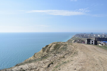 Black Sea. The resort town of Anapa. Russia. Photo taken in spring.