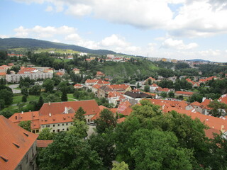 Fototapeta na wymiar View of the northern part of Cesky Krumlov