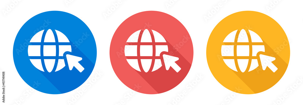 Poster Access to website icon button. Internet icon vector illustration