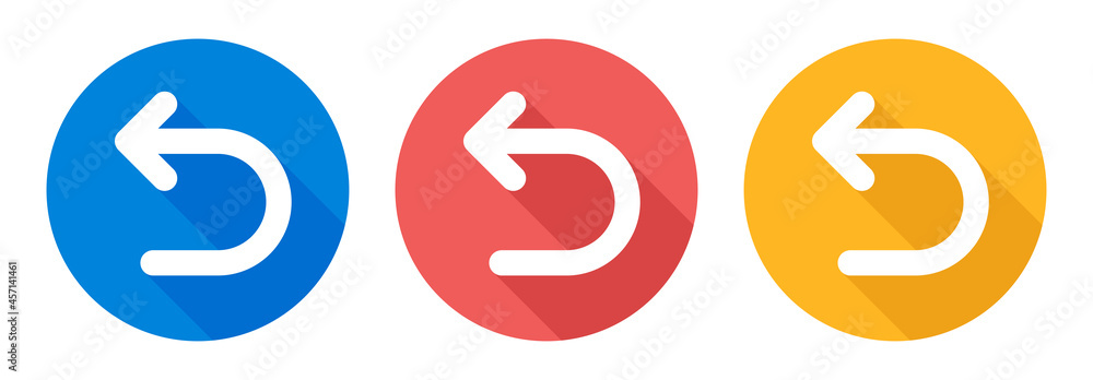 Poster return arrow icon vector illustration.