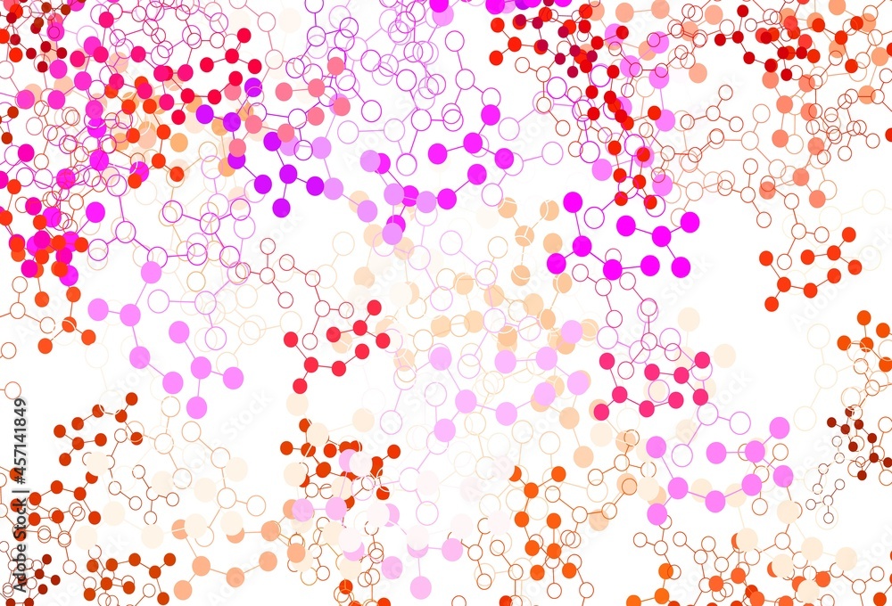 Poster light pink, red vector template with artificial intelligence structure.