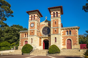 Eglise Notre Dame des Passes church in Arcachon on a summer day
