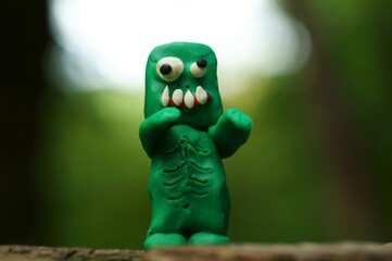 green alien monster