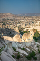 Cappadocia, Turkey - September 1, 2021 – Impressive nature by chimney rock formations and rock...
