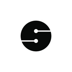 S Logo icon design with simple style
