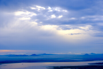 The light coming out of the clouds