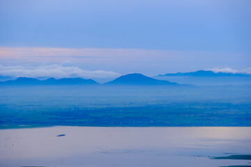 Soft light in the morning before sunrise