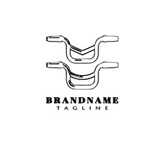 handlebar logo cartoon icon design template vector illustration