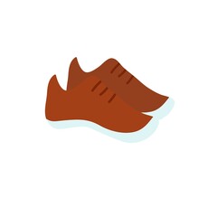 Vector cartoon flat fashionable sneakers.New trendy beautiful footwear isolated on empty background-clothing shoe store,shopping and fashion concept,web site banner ad design