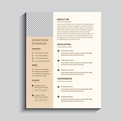 Minimal CV  resume template Design