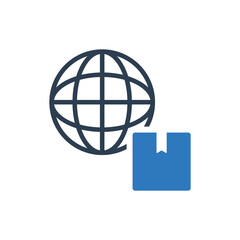 Global Delivery Icon - World Delivery Icon