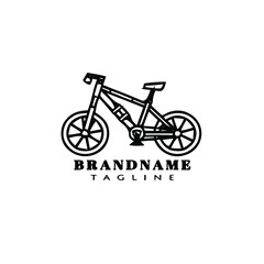bike cartoon logo icon design template black isolated illustration creative