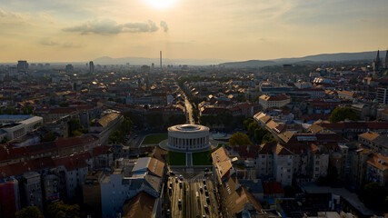 Sunset in the capital of Croatia