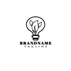 biodegradable logo cartoon icon design template black isolated vector