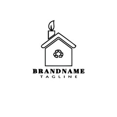 biodegradable logo icon design template black isolated vector illustration