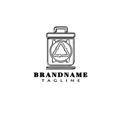 biodegradable logo cartoon icon design template cute isolated vector illustration