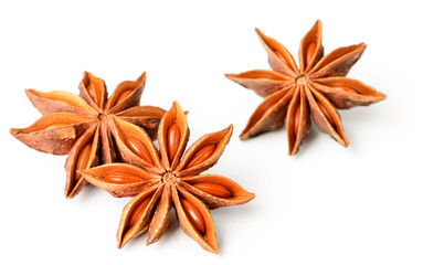 star anise isolated on the white background